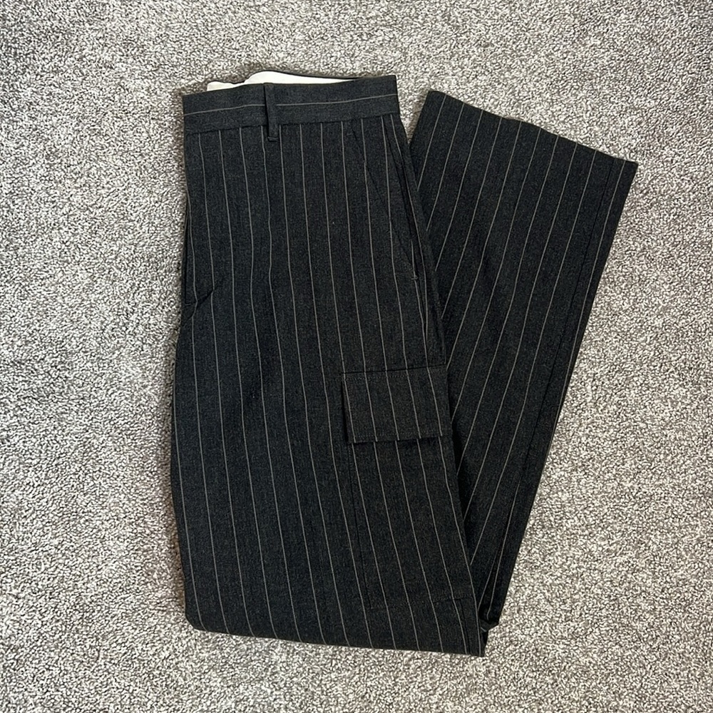 Michael Kors High rise Pinstripe Cargo Trousers